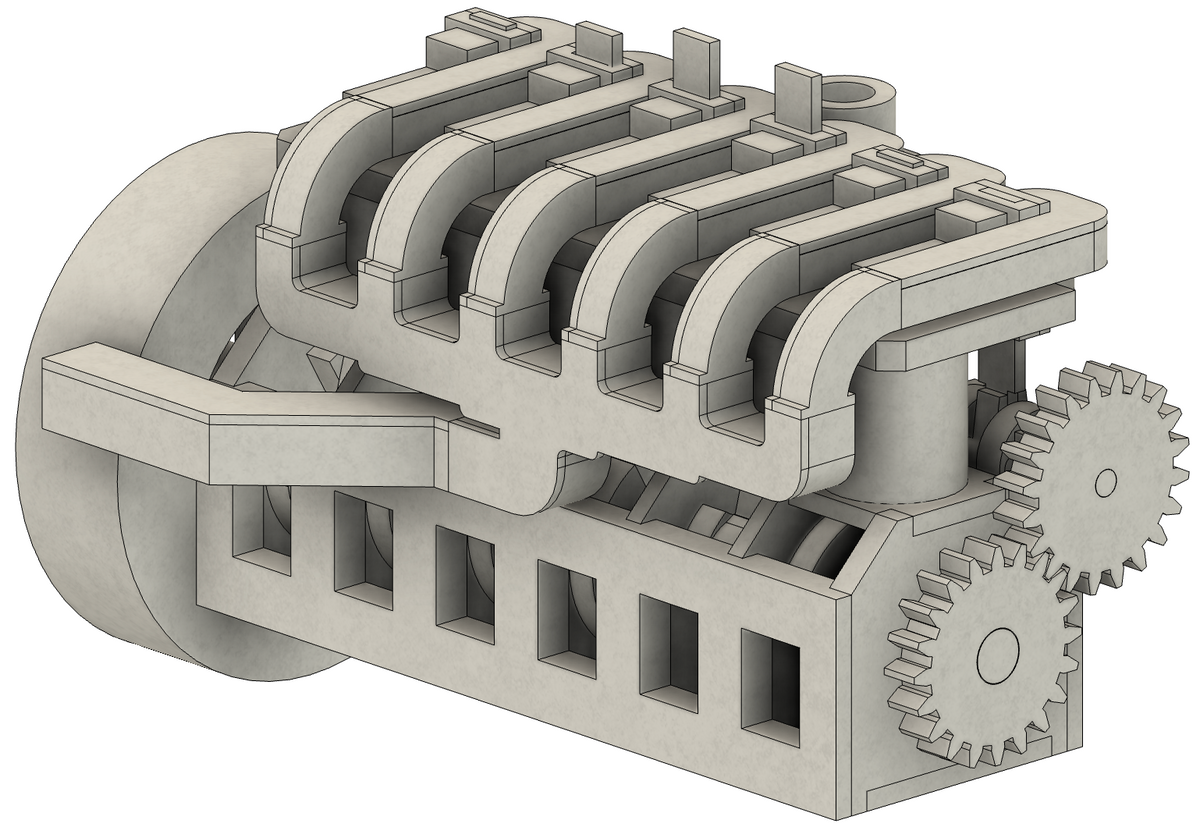 Inline 6 Paper Engine DIY PDF Template