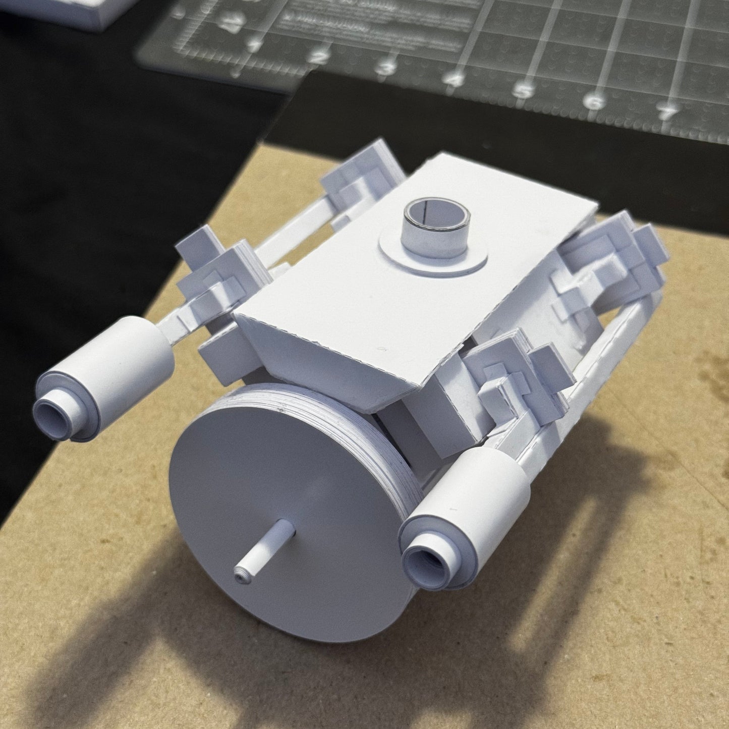 V4 Air Engine Paper Model – 23-Page PDF Template