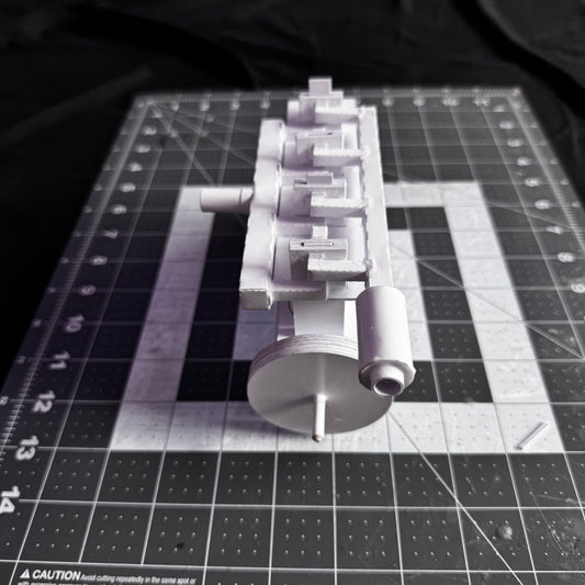 Modelo de papel de motor de avión de 4 cilindros en línea – Kit de plantilla precortada de 30 páginas