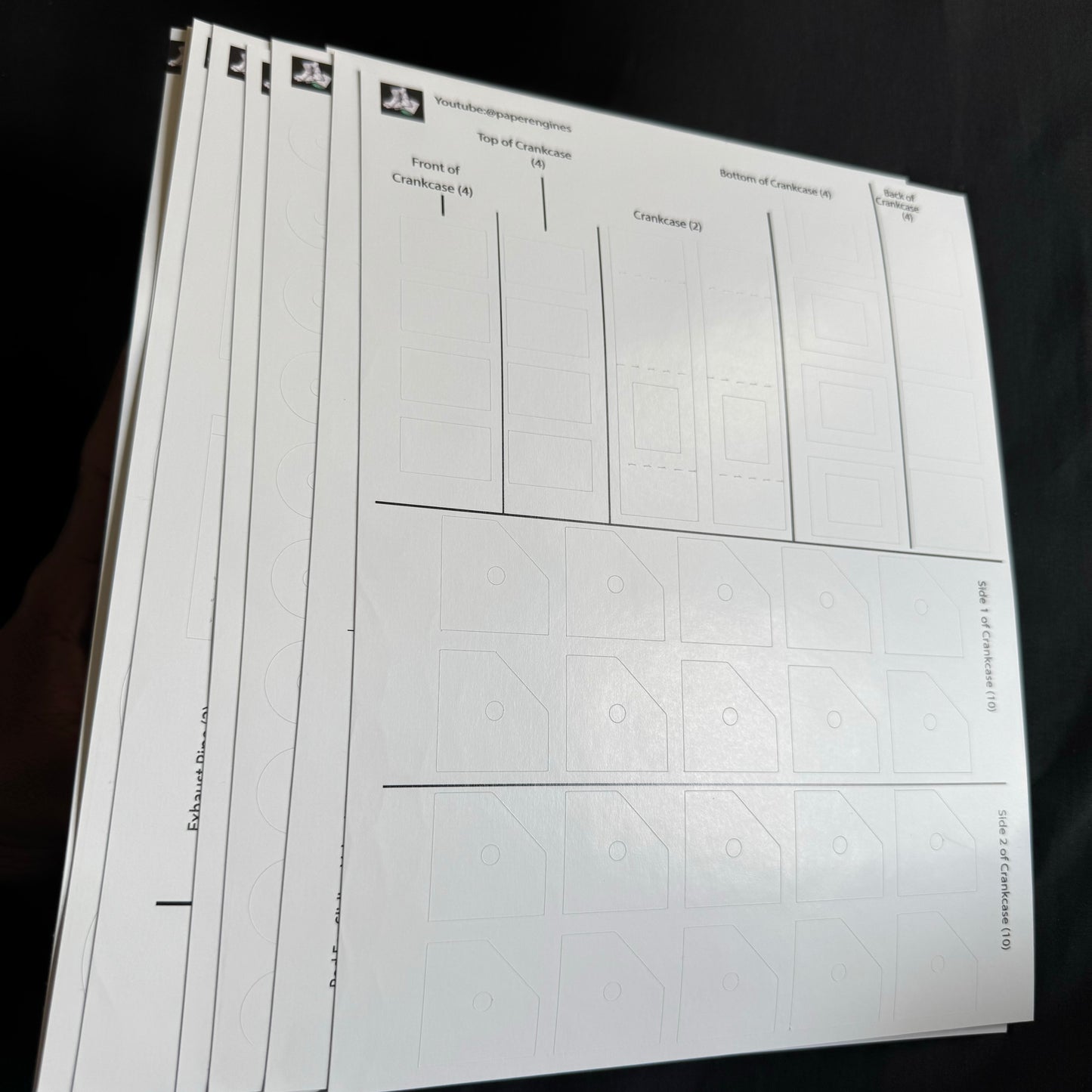 Single-Cylinder Paper Engine Model Kit – Pre-Cut 10-Sheet Template