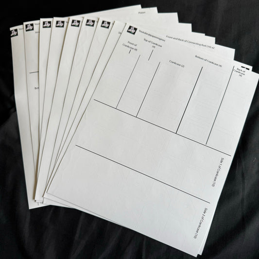 Single-Cylinder Paper Engine Model Kit – Pre-Cut 10-Sheet Template
