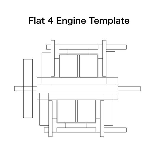 Motor plano de 4 cilindros (plantilla de 23 páginas)