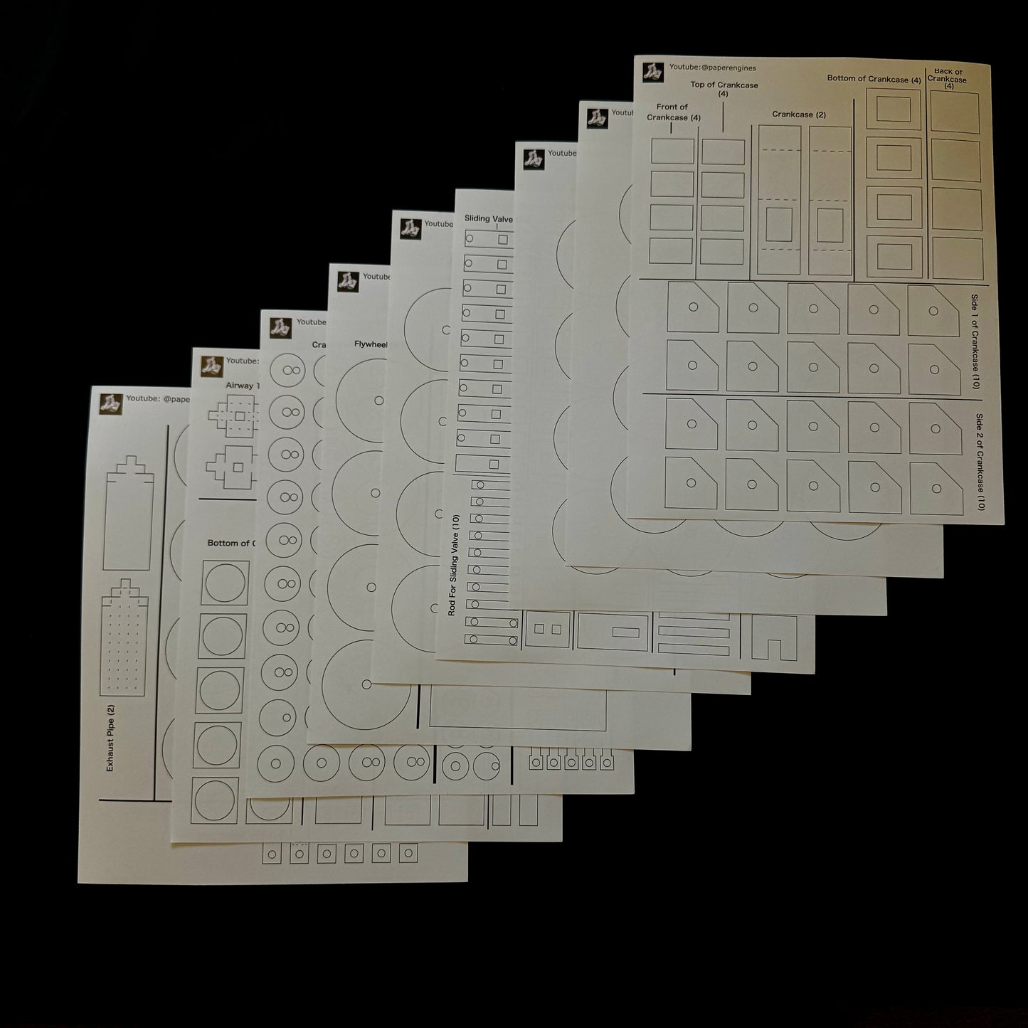 Single Cylinder DIY Model PDF (Printable Template)